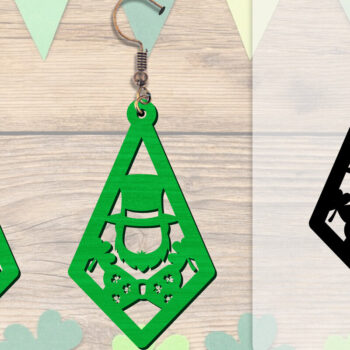 Intra απο ξύλο plywood Χρώμα wenge 3mm-4mm πάχος - Σκουλαρίκια St Patrick's Day Lasercut BUNDLE Δίασταση 3x3 cm INTRAFABR-89843101 - Image 12