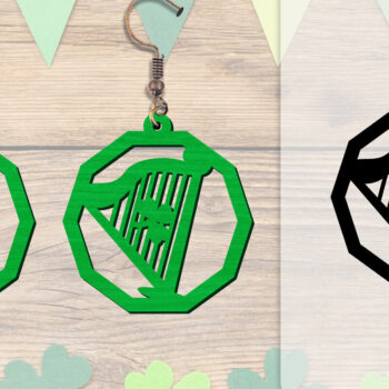 Intra απο ξύλο plywood Χρώμα wenge 3mm-4mm πάχος - Σκουλαρίκια St Patrick's Day Lasercut BUNDLE Δίασταση 3x3 cm INTRAFABR-89843112 - Image 11