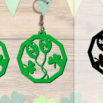 Intra απο ξύλο plywood Χρώμα wenge 3mm-4mm πάχος - Σκουλαρίκια St Patrick's Day Lasercut BUNDLE Δίασταση 3x3 cm INTRAFABR-89843112 - Image 14