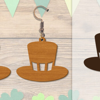 Intra απο ξύλο plywood Χρώμα wenge 3mm-4mm πάχος - Σκουλαρίκια St Patrick's Day Lasercut BUNDLE Δίασταση 3x3 cm INTRAFABR-90091226 - Image 2