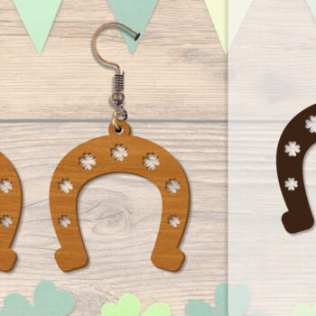 Intra απο ξύλο plywood Χρώμα wenge 3mm-4mm πάχος - Σκουλαρίκια St Patrick's Day Lasercut BUNDLE Δίασταση 3x3 cm INTRAFABR-90091226 - Image 4