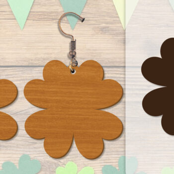 Intra απο ξύλο plywood Χρώμα wenge 3mm-4mm πάχος - Σκουλαρίκια St Patrick's Day Lasercut BUNDLE Δίασταση 3x3 cm INTRAFABR-90091226 - Image 7