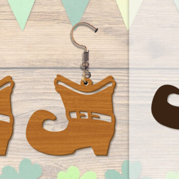 Intra απο ξύλο plywood Χρώμα wenge 3mm-4mm πάχος - Σκουλαρίκια St Patrick's Day Lasercut BUNDLE Δίασταση 3x3 cm INTRAFABR-90091226 - Image 8