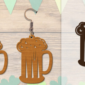 Intra απο ξύλο plywood Χρώμα wenge 3mm-4mm πάχος - Σκουλαρίκια St Patrick's Day Lasercut BUNDLE Δίασταση 3x3 cm INTRAFABR-90091226 - Image 9