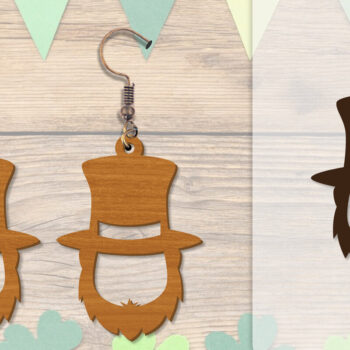 Intra απο ξύλο plywood Χρώμα wenge 3mm-4mm πάχος - Σκουλαρίκια St Patrick's Day Lasercut BUNDLE Δίασταση 3x3 cm INTRAFABR-90091226 - Image 10