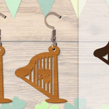 Intra απο ξύλο plywood Χρώμα wenge 3mm-4mm πάχος - Σκουλαρίκια St Patrick's Day Lasercut BUNDLE Δίασταση 3x3 cm INTRAFABR-90091226 - Image 11