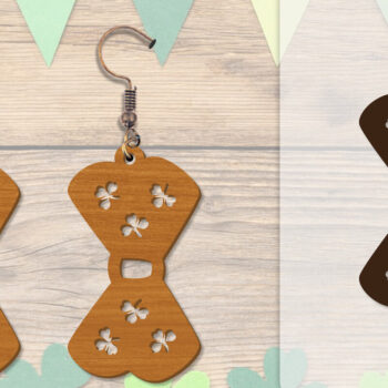 Intra απο ξύλο plywood Χρώμα wenge 3mm-4mm πάχος - Σκουλαρίκια St Patrick's Day Lasercut BUNDLE Δίασταση 3x3 cm INTRAFABR-90091226 - Image 12