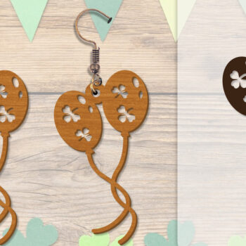 Intra απο ξύλο plywood Χρώμα wenge 3mm-4mm πάχος - Σκουλαρίκια St Patrick's Day Lasercut BUNDLE Δίασταση 3x3 cm INTRAFABR-90091226 - Image 14