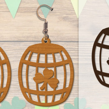 Intra απο ξύλο plywood Χρώμα wenge 3mm-4mm πάχος - Σκουλαρίκια St Patrick's Day Lasercut BUNDLE Δίασταση 3x3 cm INTRAFABR-90091226 - Image 15