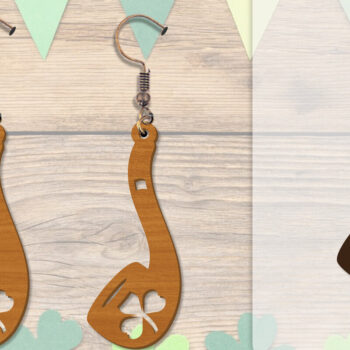 Intra απο ξύλο plywood Χρώμα wenge 3mm-4mm πάχος - Σκουλαρίκια St Patrick's Day Lasercut BUNDLE Δίασταση 3x3 cm INTRAFABR-90091226 - Image 17