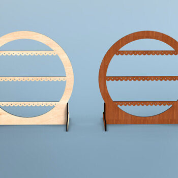 Intra απο ξύλο plywood  Χρώμα wenge 3mm-4mm πάχος - κοπής με λέιζερ βάση σκουλαρικιού Δίασταση 3x3 cm INTRAFABR-117603162 - Image 2