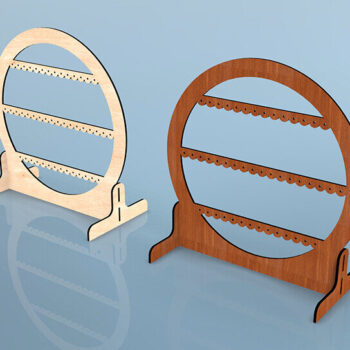 Intra απο ξύλο plywood  Χρώμα wenge 3mm-4mm πάχος - κοπής με λέιζερ βάση σκουλαρικιού Δίασταση 3x3 cm INTRAFABR-117603162 - Image 3