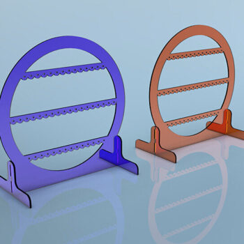 Intra απο ξύλο plywood  Χρώμα wenge 3mm-4mm πάχος - κοπής με λέιζερ βάση σκουλαρικιού Δίασταση 3x3 cm INTRAFABR-117603162 - Image 4