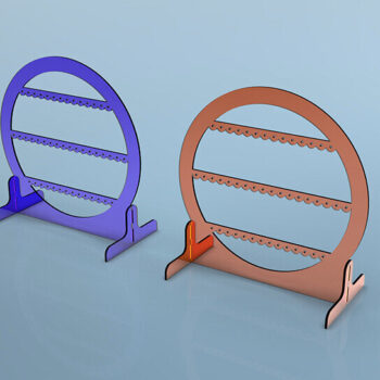 Intra απο ξύλο plywood  Χρώμα wenge 3mm-4mm πάχος - κοπής με λέιζερ βάση σκουλαρικιού Δίασταση 3x3 cm INTRAFABR-117603162 - Image 5