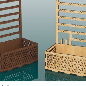 Intra απο ξύλο plywood  Χρώμα wenge 3mm-4mm πάχος - Αρχεία κοπής με λέιζερ βάση σκουλαρικιών Δίασταση 200x120 cm INTRAFABR-93063051