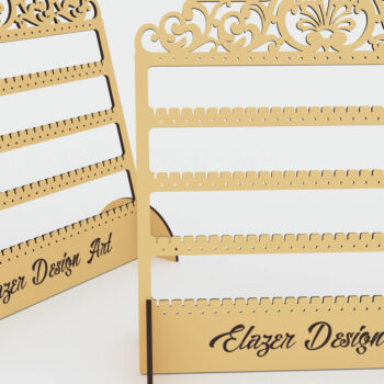 Intra απο ξύλο plywood  Χρώμα wenge 3mm-4mm πάχος - Αρχεία κοπής με λέιζερ βάση σκουλαρικιών Δίασταση 300x115 cm INTRAFABR-44663922 - Image 2