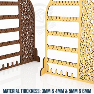 Intra απο ξύλο plywood  Χρώμα wenge 3mm-4mm πάχος - Αρχεία κοπής με λέιζερ βάση σκουλαρικιών Δίασταση 205x60 cm INTRAFABR-118017614