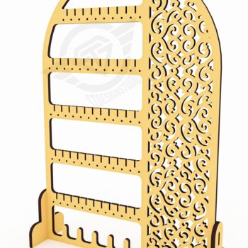 Intra απο ξύλο plywood Χρώμα wenge 3mm-4mm πάχος - Αρχεία κοπής με λέιζερ βάση σκουλαρικιών Δίασταση 205x60 cm INTRAFABR-118017614 - Image 4