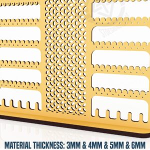 Intra απο ξύλο plywood  Χρώμα wenge 3mm-4mm πάχος - Αρχεία κοπής με λέιζερ βάση σκουλαρικιών Δίασταση 320x50 cm INTRAFABR-118017609