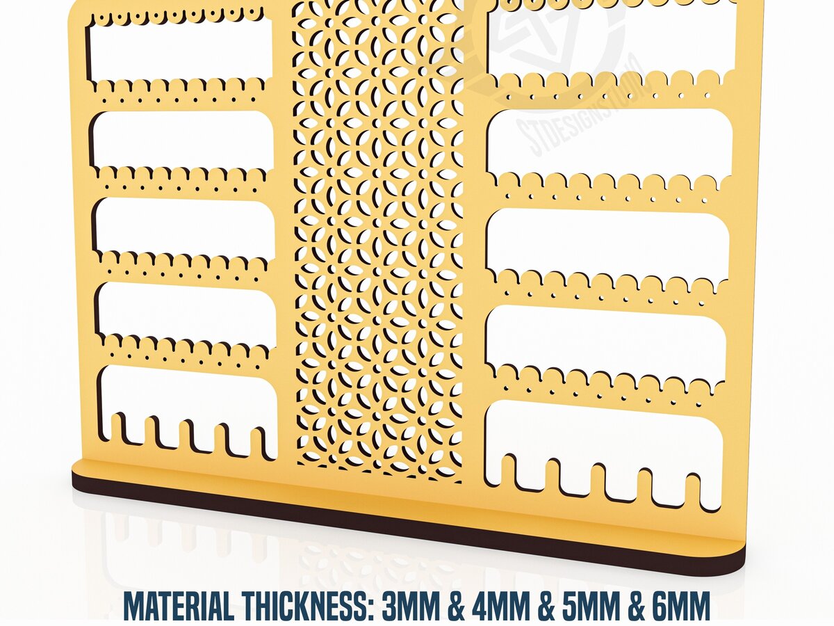 Intra απο ξύλο plywood  Χρώμα wenge 3mm-4mm πάχος - Αρχεία κοπής με λέιζερ βάση σκουλαρικιών Δίασταση 320x50 cm INTRAFABR-118017609