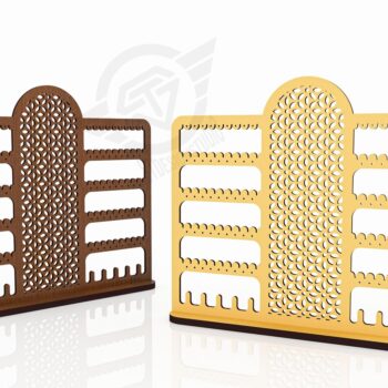 Intra απο ξύλο plywood Χρώμα wenge 3mm-4mm πάχος - Αρχεία κοπής με λέιζερ βάση σκουλαρικιών Δίασταση 320x50 cm INTRAFABR-118017609 - Image 2