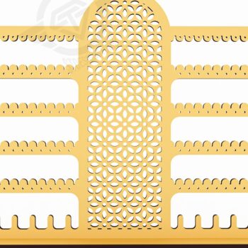 Intra απο ξύλο plywood Χρώμα wenge 3mm-4mm πάχος - Αρχεία κοπής με λέιζερ βάση σκουλαρικιών Δίασταση 320x50 cm INTRAFABR-118017609 - Image 3