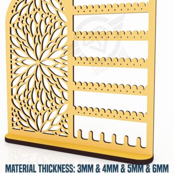 Intra απο ξύλο plywood  Χρώμα wenge 3mm-4mm πάχος - Αρχεία κοπής με λέιζερ βάση σκουλαρικιών Δίασταση 270x50 cm INTRAFABR-60970598 - Image 1