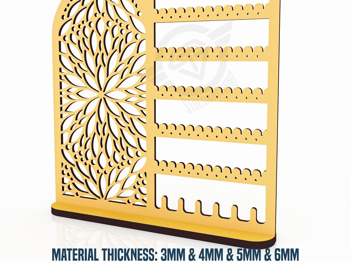 Intra απο ξύλο plywood  Χρώμα wenge 3mm-4mm πάχος - Αρχεία κοπής με λέιζερ βάση σκουλαρικιών Δίασταση 270x50 cm INTRAFABR-60970598