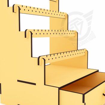 Intra απο ξύλο plywood  Χρώμα wenge 3mm-4mm πάχος - Αρχεία κοπής με λέιζερ βάση σκουλαρικιών Δίασταση 160x125 cm INTRAFABR-118737490 - Image 3