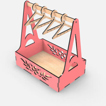 Intra απο ξύλο plywood  Χρώμα wenge 3mm-4mm πάχος - Λίμα Laser Stand σκουλαρικιών, Κρεμάστρα κοσμημάτων Δίασταση 3x3 cm INTRAFABR-118737908 - Image 3