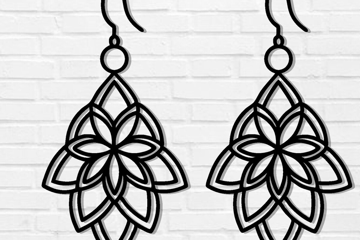 Intra απο ξύλο plywood  Χρώμα wenge 3mm-4mm πάχος - Σκουλαρίκι , κοπής με λέιζερ σκουλαρικιών Δίασταση 3x3 cm INTRAFABR-118738843