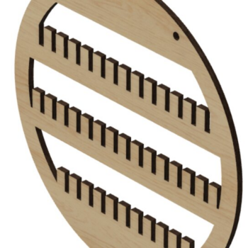 Intra απο ξύλο plywood Χρώμα wenge 3mm-4mm πάχος - Σκουλαρίκια τοίχου Κρεμαστό κοπής με λέιζερ Δίασταση 3x3 cm INTRAFABR-118759777 - Image 1