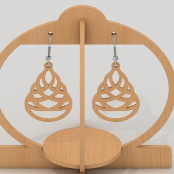 Intra απο ξύλο plywood Χρώμα wenge 3mm-4mm πάχος - για σκουλαρίκια και κοσμήματα Δίασταση 3x3 cm INTRAFABR-118759823 - Image 4