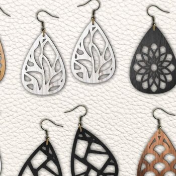 Intra απο ξύλο plywood Χρώμα wenge 3mm-4mm πάχος - Σκουλαρίκια Πακέτο Δίασταση 3x3 cm INTRAFABR-118759987 - Image 1