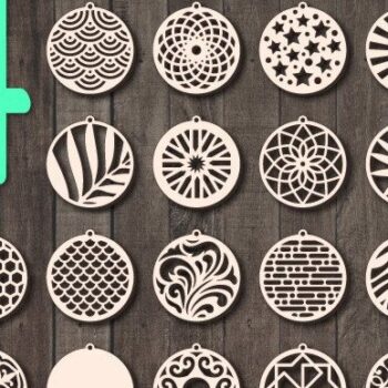 Intra απο ξύλο plywood Χρώμα wenge 3mm-4mm πάχος - Σκουλαρίκια Πακέτο , 24 Σκουλαρίκια Mandala Δίασταση 3x3 cm INTRAFABR-118760440 - Image 1