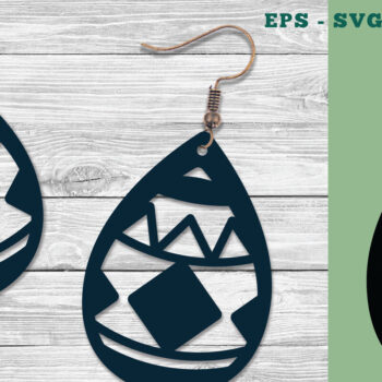 Intra απο ξύλο plywood Χρώμα wenge 3mm-4mm πάχος - Σκουλαρίκια Σχεδιασμός Δίασταση 3x3 cm INTRAFABR-118763648 - Image 1