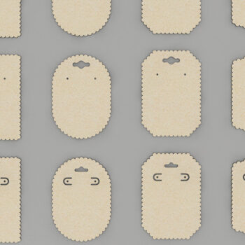 Intra απο ξύλο plywood  Χρώμα wenge 3mm-4mm πάχος - Κάρτες οθόνης σκουλαρίκια DXF CDR 198 Δίασταση 3x3 cm INTRAFABR-118763693 - Image 1