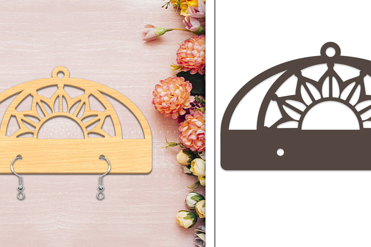 Intra απο ξύλο plywood  Χρώμα wenge 3mm-4mm πάχος - Στήριγμα σκουλαρίκια Δίασταση 3x3 cm INTRAFABR-73208577