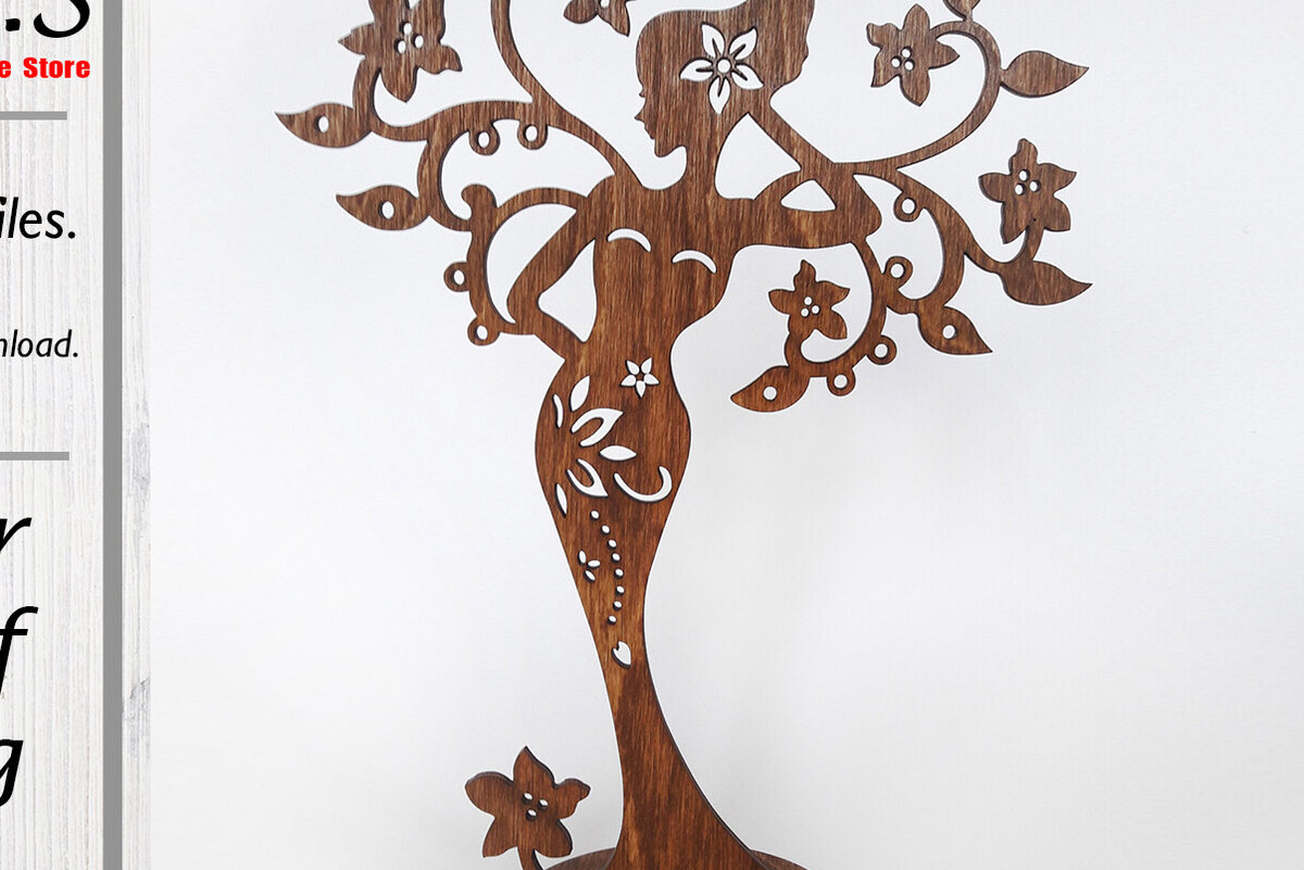 Intra απο ξύλο plywood  Χρώμα wenge 3mm-4mm πάχος - Θήκη για σκουλαρίκια. κοπής με λέιζερ. Δίασταση 25x19 cm INTRAFABR-31090016