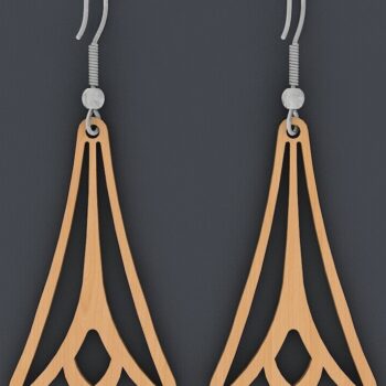 Intra απο ξύλο plywood  Χρώμα wenge 3mm-4mm πάχος - Earrings Jewelry Bundle / DIY Δίασταση 3x3 cm INTRAFABR-66758461 - Image 1