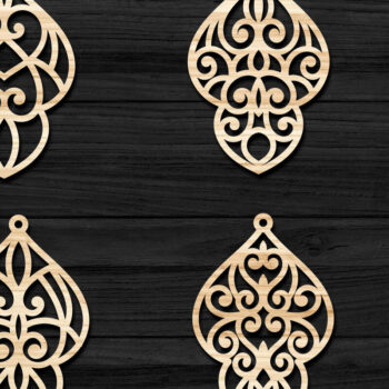 Intra απο ξύλο plywood Χρώμα wenge 3mm-4mm πάχος - Σκουλαρίκια Jewelry Bundle 31 Δίασταση 3x3 cm INTRAFABR-120693176 - Image 1