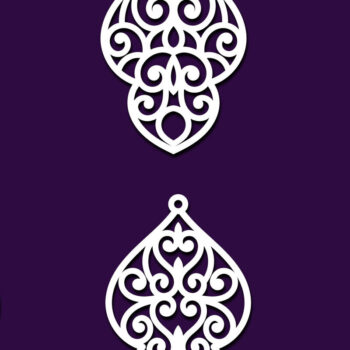 Intra απο ξύλο plywood Χρώμα wenge 3mm-4mm πάχος - Σκουλαρίκια Jewelry Bundle 31 Δίασταση 3x3 cm INTRAFABR-120693176 - Image 3