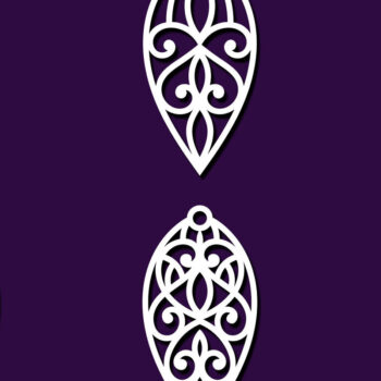 Intra απο ξύλο plywood Χρώμα wenge 3mm-4mm πάχος - Σκουλαρίκια Κοσμήματα Bundle 32 Δίασταση 3x3 cm INTRAFABR-120693182 - Image 3