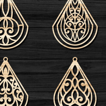 Intra απο ξύλο plywood Χρώμα wenge 3mm-4mm πάχος - Σκουλαρίκια Κοσμήματα Bundle 33 Δίασταση 3x3 cm INTRAFABR-120693190 - Image 1