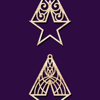 Intra απο ξύλο plywood Χρώμα wenge 3mm-4mm πάχος - Σκουλαρίκια Κοσμήματα Bundle 34 Δίασταση 3x3 cm INTRAFABR-120693197 - Image 2