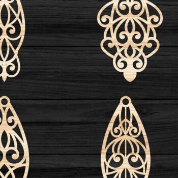 Intra απο ξύλο plywood  Χρώμα wenge 3mm-4mm πάχος - Σκουλαρίκια Κοσμήματα Bundle 35 Δίασταση 3x3 cm INTRAFABR-120693203 - Image 1
