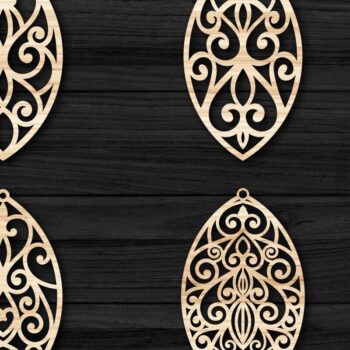 Intra απο ξύλο plywood Χρώμα wenge 3mm-4mm πάχος - Σκουλαρίκια Κοσμήματα Bundle 37 Δίασταση 3x3 cm INTRAFABR-120693222 - Image 1