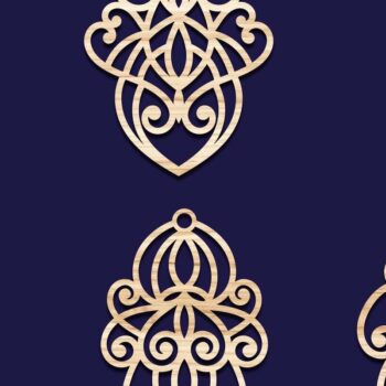 Intra απο ξύλο plywood Χρώμα wenge 3mm-4mm πάχος - Σκουλαρίκια Κοσμήματα Bundle 40 Δίασταση 3x3 cm INTRAFABR-120898333 - Image 2