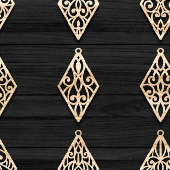 Intra απο ξύλο plywood Χρώμα wenge 3mm-4mm πάχος - Σκουλαρίκια Κοσμήματα Bundle 43 Δίασταση 3x3 cm INTRAFABR-120898322 - Image 1