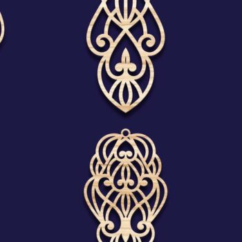 Intra απο ξύλο plywood Χρώμα wenge 3mm-4mm πάχος - Σκουλαρίκια Κοσμήματα Bundle 45 Δίασταση 3x3 cm INTRAFABR-117800554 - Image 2